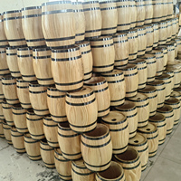 Distributeur de boissons durable de 5 litres en fût de chêne vieilli pour whisky, bière, jus et liqueurs – Idéal pour les fêtes