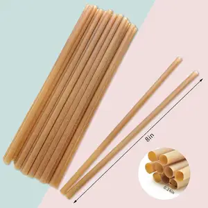 2023 Factory Wholesale Disposable Eco Drink Straws Home Compostable Biodegradable 6mm Or 8mm Sugarcane Fiber Plants Straw