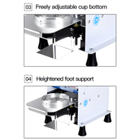 Scelleuse manuelle multi-tailles réglable pour bar à jus, machine polyvalente qui s'adapte à différents diamètres de gobelets