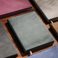 Cuaderno de Tapa Dura de Lino y Cuero PU Azul Marino A5 Personalizado al por Mayor para Promociones, con 100 Hojas, Encuadernación Cosida y Logotipo