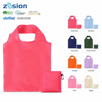 Sac fourre-tout personnalisé pliable en polyester, vente en gros, logo personnalisé, sac de shopping réutilisable écologique, fabricant OEM