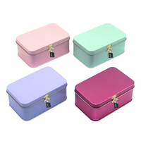Mini sac à main personnalisé, boîte en fer blanc style valise pour enfants, rangement de cils et autres articles ou utilisation comme autocollants, boîte en fer blanc