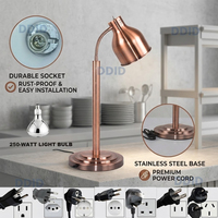Lampe chauffante électrique infrarouge pour aliments, équipement de service pour restaurants et hôtels