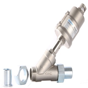 Vanne à siège incliné King Angle en acier inoxydable soudée à filetage externe pour le contrôle du débit de fluides chimiques, vapeur, eau, huile - Product Image 1