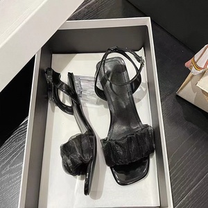Sandales à talons hauts pour femmes, été, talon épais, nœud perlé, nouvelles chaussures pour femmes, pour rendez-vous galants, shopping, dropshipping - Product Image 4