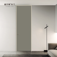 Porte en bois imperméable, porte en bois et aluminium, porte en bois massif, bois de noyer sur mesure pour projet de rénovation de villa de luxe