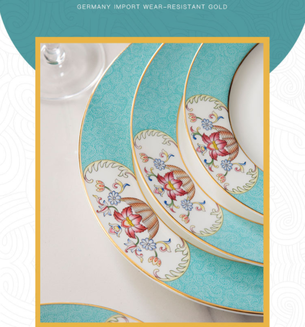 86個高級磁器食器セット中国の伝統的な室内装飾リビングルーム新