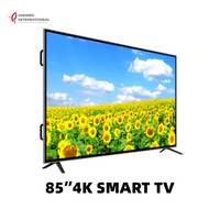 Televisor Inteligente Shenbo QLED 4K de 85 Pulgadas, Pantalla Plana sin Marco, Android, Alta Definición, para Hoteles, Sistema de Video Profesional