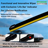 YOUNGLOOK Universelle Auto-Wischerblätter YL-626 Knochenlose Ganzjahres-Hybrid-Gummi-Wischer Leise -40 bis 80 Grad Temperaturbeständigkeit