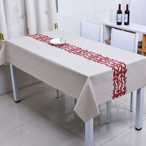 Khăn Trải Bàn Chống Thấm Nước Khăn Trải Bàn Nhựa PVC Hình Chữ Nhật Polyester In Hình Ăn Uống - Product Image 4