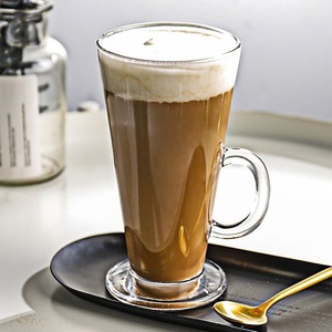 แก้วกาแฟไอริชคุณภาพสูง แก้วใสทรงสูงฐานหนา พร้อมหูจับ ขายตรงจากโรงงาน รุ่นสำหรับกาแฟเย็น - Product Image 6