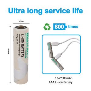 Литий-ионная аккумуляторная батарея Type-C, 1,5 В, литий-ионная 500, мАч - Product Image 3