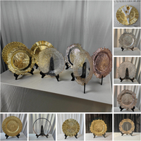Assiettes de présentation en plastique argenté et doré de 13 pouces pour mariage, événements et fêtes – Vente en gros