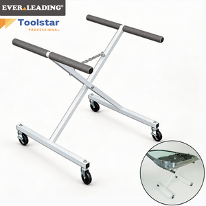 Support de peinture mobile pliable en métal robuste avec finition thermolaquée et 4 roues pivotantes en PP pour atelier de réparation automobile - Product Image 2