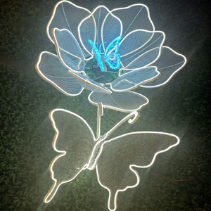 ไฟ LED ตกแต่งสวนรูปดอกไม้ กันน้ำ ลายผีเสื้อ กิ่งไม้ ดอกไม้ ไฟประดับตกแต่งภูมิทัศน์กลางแจ้ง - Product Image 1