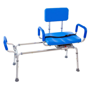 Chaise de douche de banc de transfert de bain coulissante en aluminium antidérapant pour personnes âgées handicapées - Product Image 5