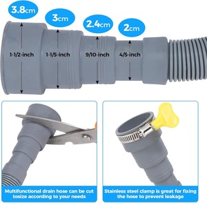 Kit de rallonge de tuyau de vidange de machine à laver manuel universel vente en gros tuyau d'eau d'aspiration ondulé étanche taille personnalisable - Product Image 3