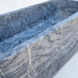 อ่างอาบน้ำรูปวงรีสั่งทำพิเศษสุดหรูหราทันสมัย สีฟ้าซาฟิร แบบตั้งพื้น สำหรับแช่ตัวในห้องน้ำ วิลล่า โรงแรม บ้าน - Product Image 4