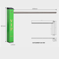 Barrière de parking automatique IP46 DC sans balais avec télécommande, contrôle d'accès VIP mini pour moto et voiture, recharge intégrée