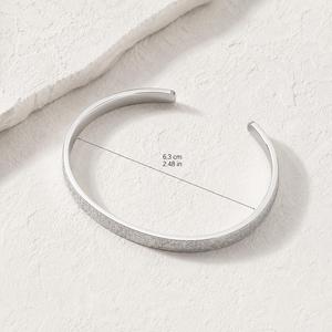 Arabic <b>Engraved</b> for 18K Gold Plated Stainless Steel Women's Casual/Sporty Geometric Gift Jewelry Bracelets <b>Bangles</b> - Product Image 6