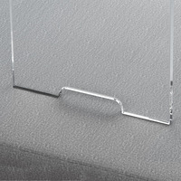 Table basse en acrylique transparent poli en forme de U, moderne, minimaliste, écologique, pour intérieur/extérieur, pré-assemblée, personnalisable