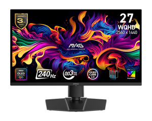 MSI MPG 271QRX QD-OLED 27 Zoll 2K 360Hz QD OLED Gaming-Monitor mit 2560 x 1440 (WQHD), 0,03ms Reaktionszeit und schnellem Display - Product Image 1