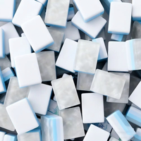 Juego de Fichas de Mahjong Acrílicas Azul Bebé Perladas, Estilo Lujoso de Cuatro Capas, Resistentes a la Decoloración, Grabadas con Láser, Venta al Por Mayor