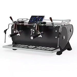 Máquina de Espresso Comercial Semiautomática Profesional Portátil y Programable de Dos Grupos con Carcasa de Acero Inoxidable y 9 Bares de Presión - Product Image 1