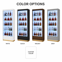 Mostrador de Cigarrillos de Lujo con Vitrina de Vidrio e Iluminación LED para Venta de Tabaco Estilo Farmacia