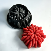 Moule en silicone 3D en forme de fleur de qualité alimentaire Candyer, moule à gâteau mousse en forme de feu d'artifice, moule de cuisson DIY pour bougies et résine faites maison