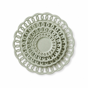 <span class=keywords><strong>Assiette</strong></span> de présentation en céramique Joy Tableware, bord creux, style vintage, vert clair, en porcelaine, pour salade, idéale pour les fêtes - Product Image 5