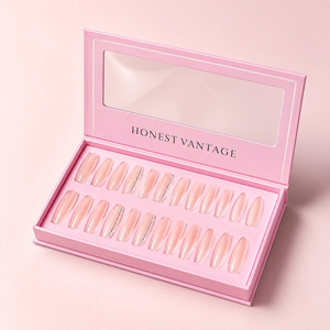 Custom Windowed Two-Piece <b>Lid</b> and Base <b>Gift</b> <b>Box</b> for Press-On Nail Tips Clear Display PVC Window OEM Packaging Factory - Product Image 6