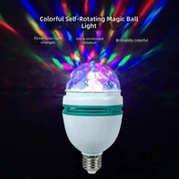 Lampes à faisceau LED RGB rotatives automatiques colorées E27 3W, activées par le son, pour DJ, fête, IP33