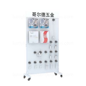 Expositor Metálico para Artículos de Baño con Ganchos y Ruedas para Ducha, Grifo, Accesorios de Baño, Expositor de Pie para Exhibición - Product Image 3