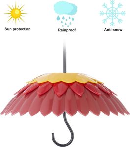 Eichhörnchen-Abschirmung Regenschirm-Stil Garten-Vogelfutterspender 20,5x20,5x6,5cm PP Regenschutz für Hängenden Außenspender - Product Image 6