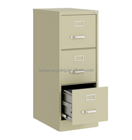 Mobilier de bureau moderne Classeur en métal à 3 compartiments Armoire de rangement en acier à grand espace
