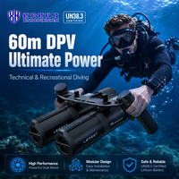 Scooter Subacuático P1 XR con Doble Motor de Propulsión por Agua, Motores Dobles de 1000W, 26kgf, 60m de Profundidad, 90min de Autonomía, para Centros de Buceo