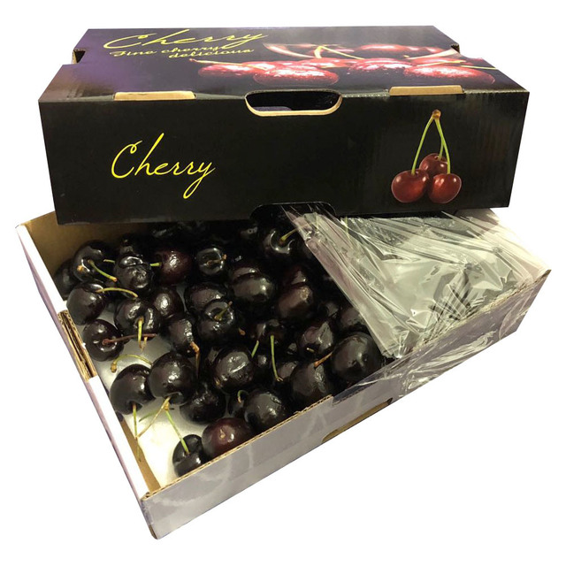 Custom Printed Corrugated Board Cherry Fruit Packaging Carton Box with Lid for Fresh Fruits and Vegetables