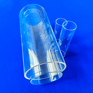 Bride de vue personnalisée Tube en verre de quartz usagé Tube en verre de quartz à bord chanfreiné poli de haute qualité pour verre de vue