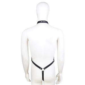 Black PU <b>Leather</b> Men Belts Bdsm Chest Strap Belt Suspender Adjustable Body Gothic <b>Harness</b> Underwear Bondage Punk <b>Harness</b> - Product Image 5