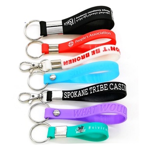 Bracelet en silicone de haute qualité, bracelet de poignet, bracelet OEM, porte-clés, porte-clés en silicone personnalisé coloré avec votre logo ou texte - Product Image 1