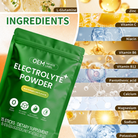 Poudre d'électrolytes au goût naturel de pastèque, végétalienne, sans gluten, hydratation rapide, reconstitution énergétique, endurance, bien-être quotidien