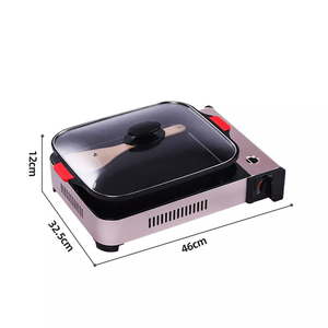 ステンレス製大型シングルバーナーポータブルブタンガスストーブカセット炉（鍋付き） - Product Image 5