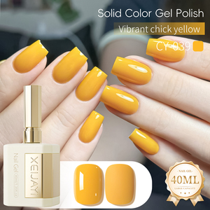 XEIJAYI Vernis Gel UV <span class=keywords><strong>Jaune</strong></span> Vif Non Toxique Sans HEMA Végan Écologique Certifié CE pour Salons de Manucure Professionnels et Usage Personnel - Product Image 1