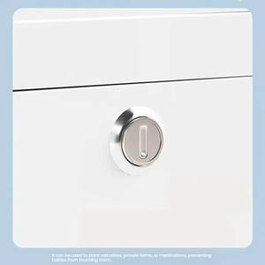 Armoire de rangement pour bébé à 3 niveaux, motif dessin animé mignon, grande capacité, multifonction, en plastique, avec tiroirs - Product Image 5