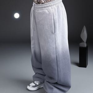 Pantalones Jogger Personalizados de Alta Calidad OEM, Holgados, de Lana y Algodón, Transpirables, con Cordón en la Cintura, de Pierna Ancha para Hombre - Product Image 2