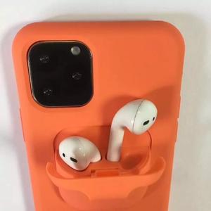 Para iPhone 11 casos <span class=keywords><strong>2</strong></span> en 1 de silicona los <span class=keywords><strong>Airpods</strong></span> <span class=keywords><strong>pro</strong></span> de silicona caso auriculares funda con soporte para los <span class=keywords><strong>Airpods</strong></span> <span class=keywords><strong>Pro</strong></span> - Product Image 2