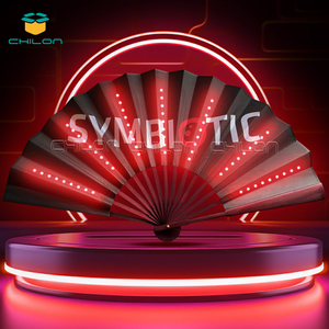 Tùy chỉnh 13inch <span class=keywords><strong>LED</strong></span> gấp tay <span class=keywords><strong>fan</strong></span> hâm mộ ánh sáng lên tre trang trí Rave Flash <span class=keywords><strong>fan</strong></span> đối với Đảng - Product Image 6