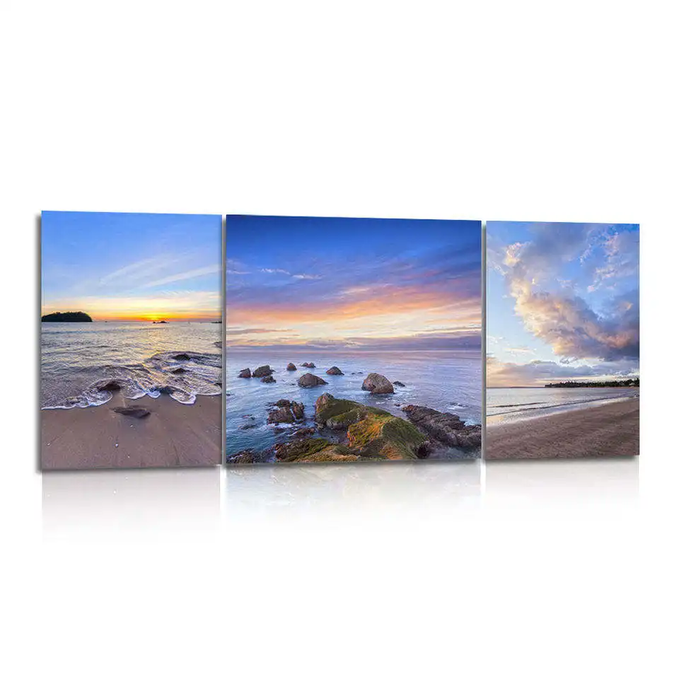 Custom Printing Services Sea Scenery Patterns Picture Natural Landscape Photo Print on Canvas