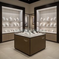 Présentoirs de comptoir personnalisés, kiosque de luxe pour bijoux, vitrine de magasin de détail, armoire de centre commercial, présentoir en verre
